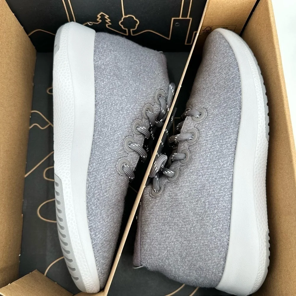 Allbirds New In Box Women’s Merino Wool Runner-Up Mizzle Sneakers in Gray Size 9